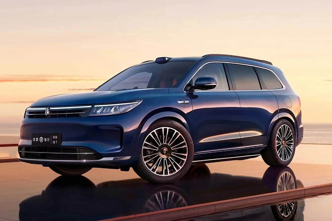 2024 Aito Wenjie M7 mobil listrik murni Mobil SUV mewah 1.5T jarak jauh AITO M5 M7 M9 dalam stok
