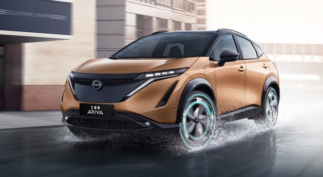 Nissan Ariya kiri kemudi murni listrik 242 tenaga kuda mobil listrik kecepatan tinggi 160km / h jangkauan panjang 623km EV mewah listrik SUV